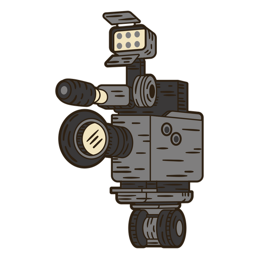 Filmación de películas con cámara de video Diseño PNG