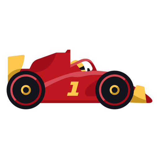 Red racing car flat PNG Design
