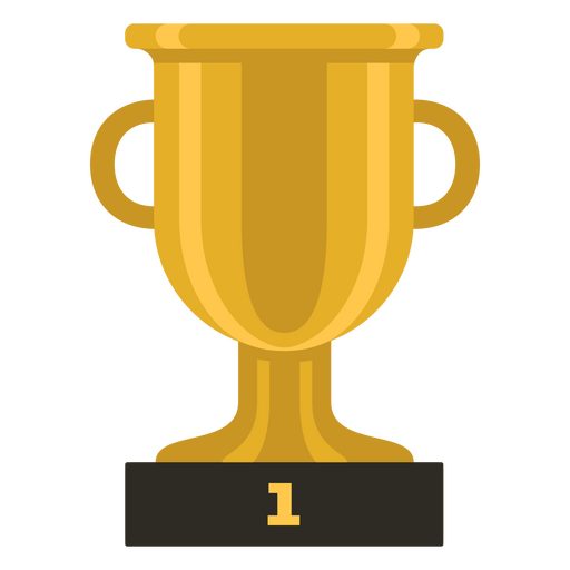 Troféu de ouro número 1 Desenho PNG