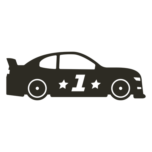 Silhueta de um carro de corrida Desenho PNG