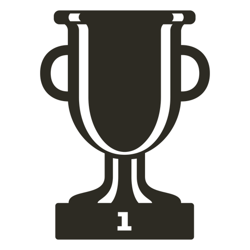 Icono de copa trofeo negro Diseño PNG