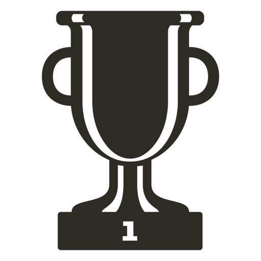 Schwarzes Trophäenpokal-Symbol PNG-Design