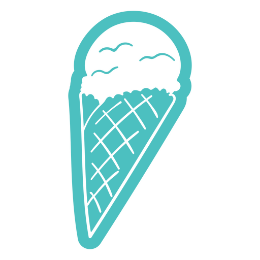 Casquinha de sorvete azul Desenho PNG