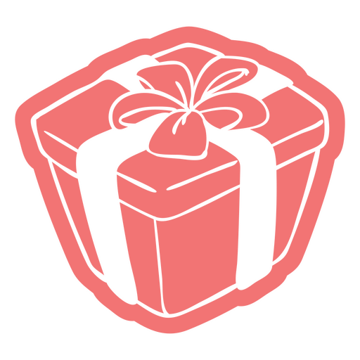 Caixa de presente rosa com um la?o nele Desenho PNG