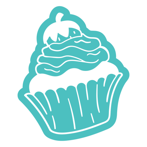 Blauer Cupcake PNG-Design