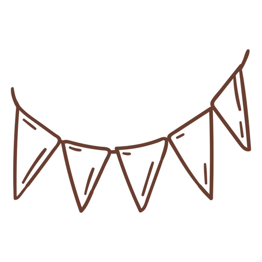 Charming festive bunting illustration PNG Design
