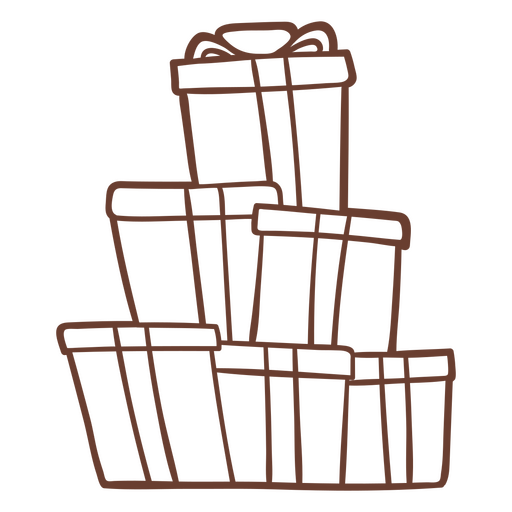 Pile of gift boxes PNG Design