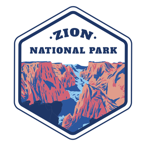 Zion national park badge PNG Design