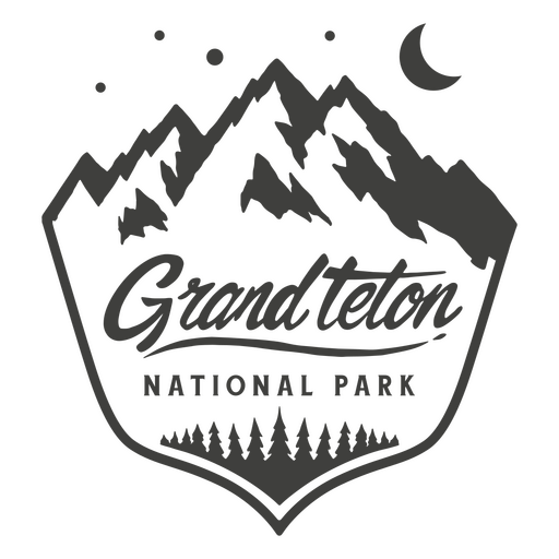 Emblema do Parque Nacional de Grand Teton Desenho PNG