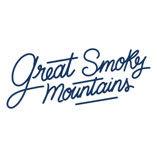 Great smoky mountains lettering PNG Design