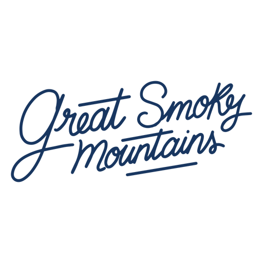 Toller Schriftzug ?Smoky Mountains?. PNG-Design