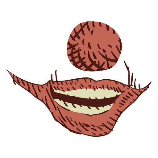 Clown smile drawing PNG Design