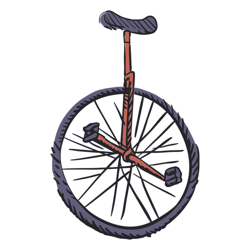 Unicycle drawing PNG Design