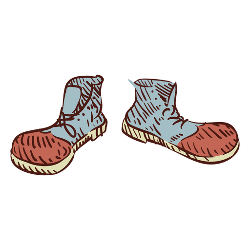 Ilustración de zapatos de payaso Diseño PNG