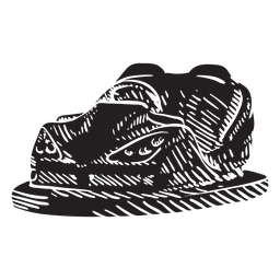 Black bumper car PNG Design