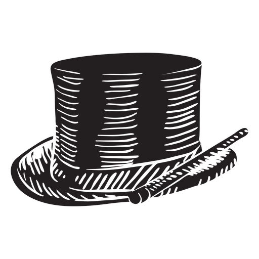 High contrast magician hat PNG Design