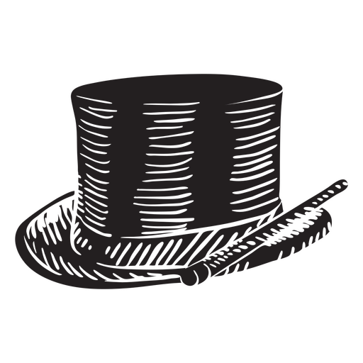Sombrero de mago de alto contraste Diseño PNG