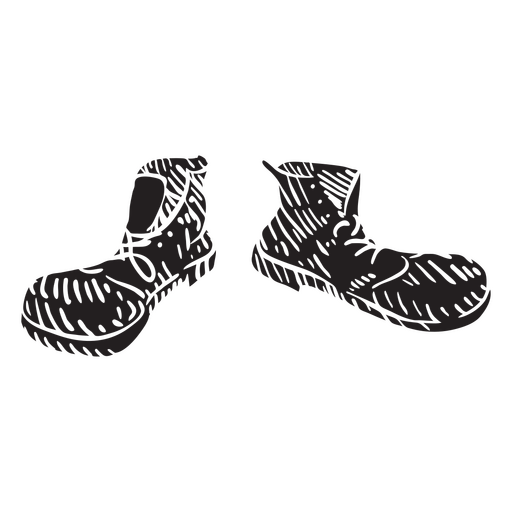 Ausgeschnittene Schuhe des Clowns PNG-Design