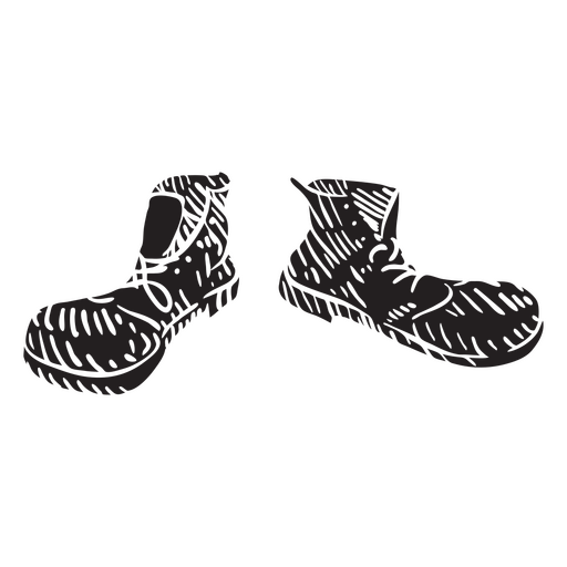 sapatos cortados de palhaço Desenho PNG