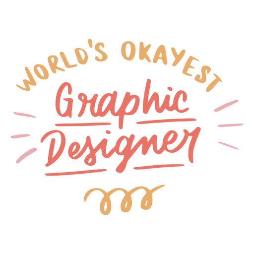 Graphic designer lettering PNG Design