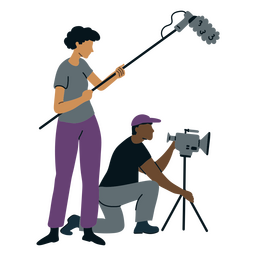 Filmmaking movie assistants PNG Design