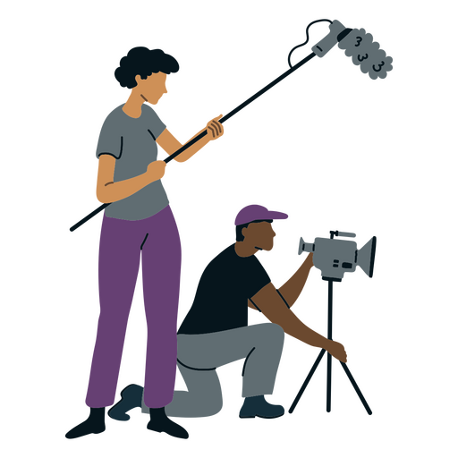 Filmmaking movie assistants PNG Design
