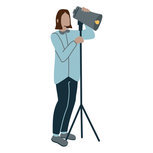 Assistente de iluminação para filmagem Desenho PNG