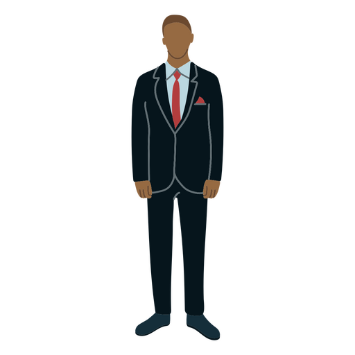 Man in a suit standing PNG Design