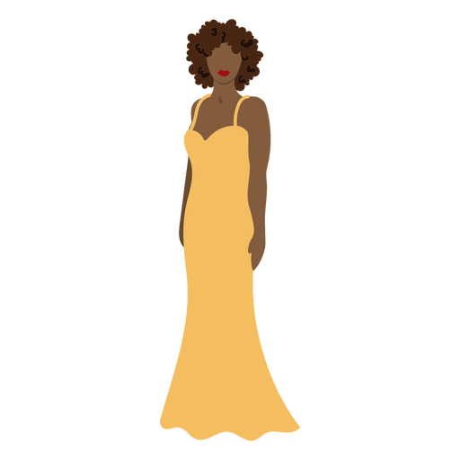 Black woman dressed up PNG Design