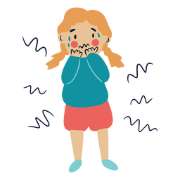 Little Girl In Distress PNG & SVG Design For T-Shirts