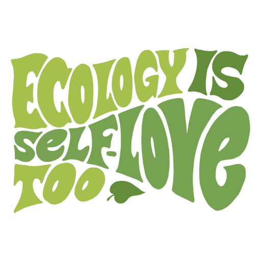 Ecology green lettering PNG Design