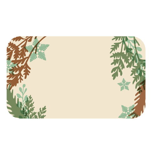 Label with leaves on it PNG Design