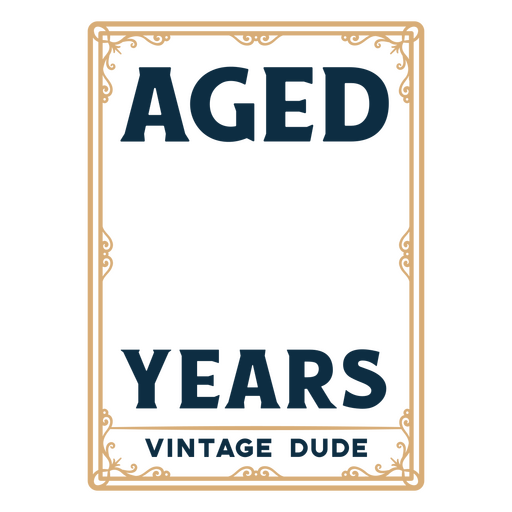 Aged years vintage dude logo PNG Design