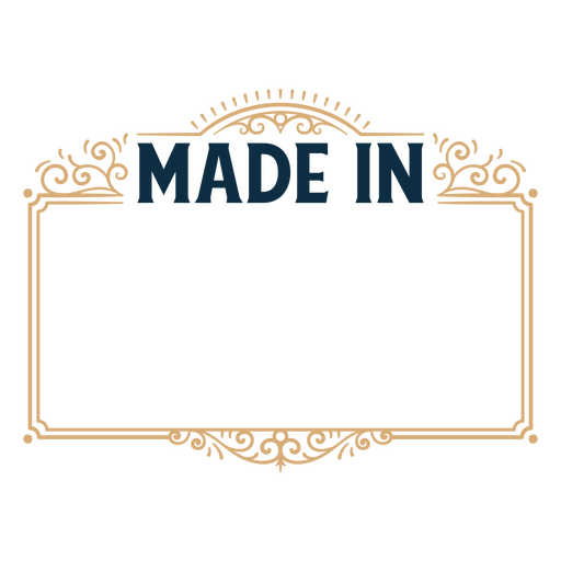 Ornate frame with the words made in PNG Design