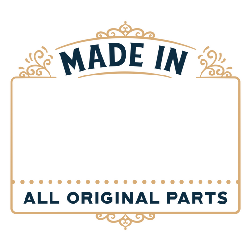 Made in all original parts PNG Design
