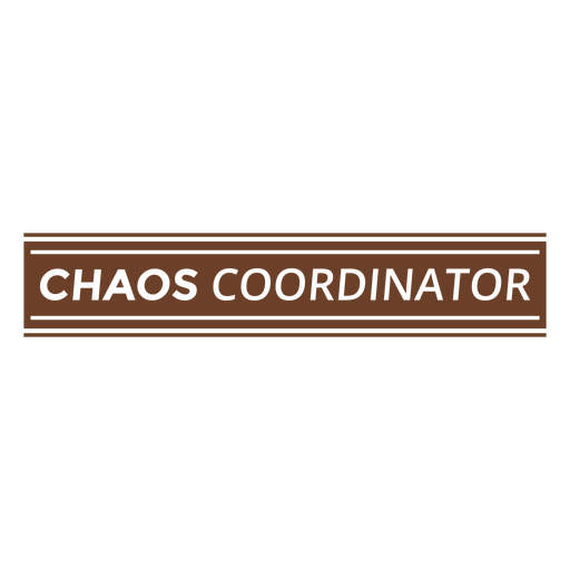 Logotipo del coordinador del caos Diseño PNG