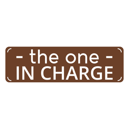 Das One-In-Charge-Logo PNG-Design
