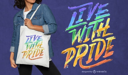 Love with pride tote bag design