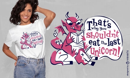 Dragon creature reading book t-shirt design