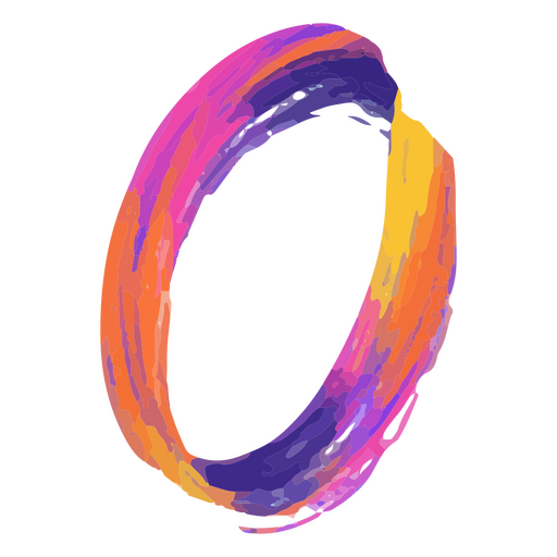 Colorful letter o PNG Design