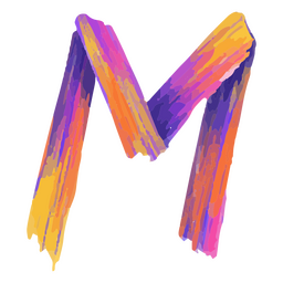 Colorful Letter M PNG & SVG Design For T-Shirts