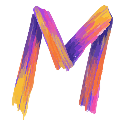 Colorful letter m PNG Design
