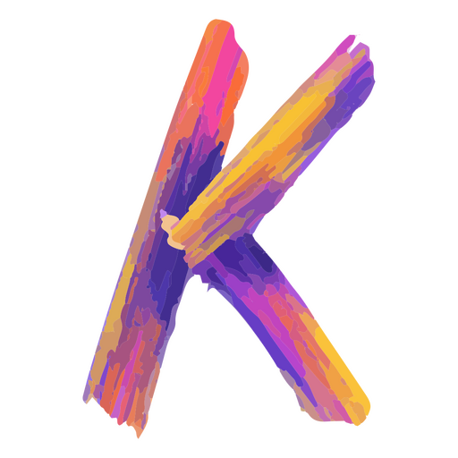 Colorful letter k PNG Design