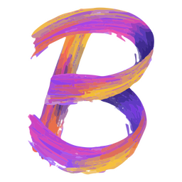 Colorful Letter B Painted PNG & SVG Design For T-Shirts