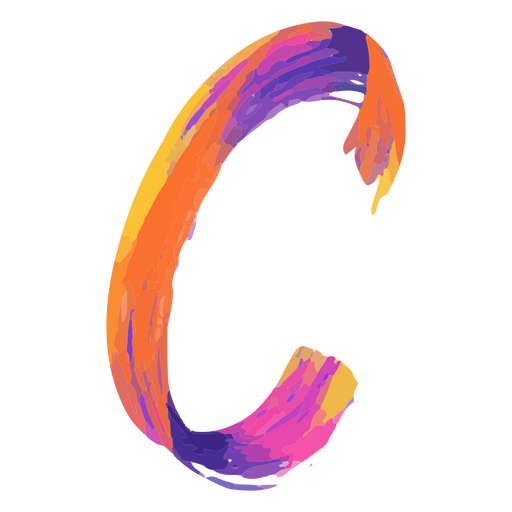 Colorful letter c PNG Design