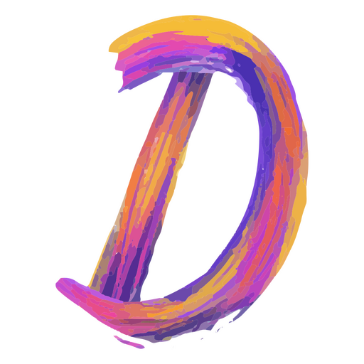 Colorful letter d PNG Design