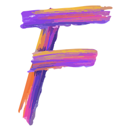 Letter F Colorful PNG & SVG Design For T-Shirts