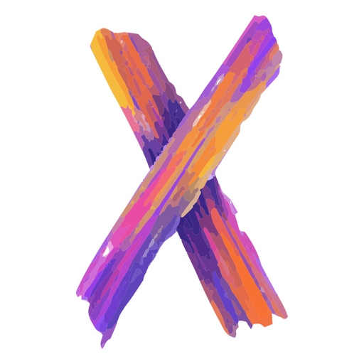 Colorful letter x PNG Design