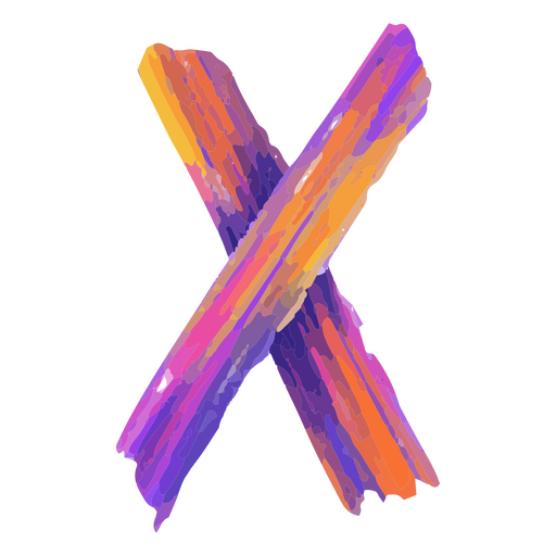 Colorful 3d Letter X PNG & SVG Design For T-Shirts