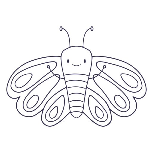 Butterfly with open wings PNG Design